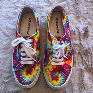 Superga Womens Tie Dye Sneakers